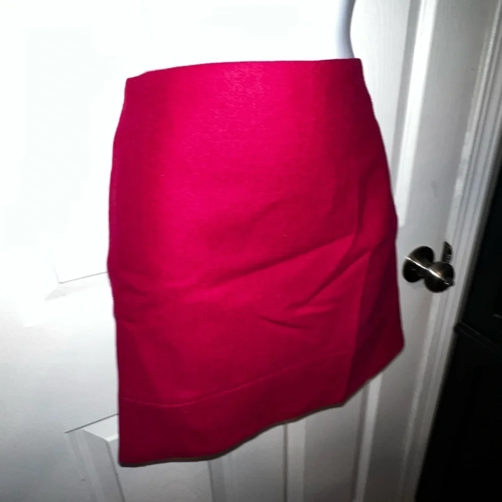 Vtg J. Crew Women’s 4 Hot Pink Wool A-Line Classic Mini Skirt S
